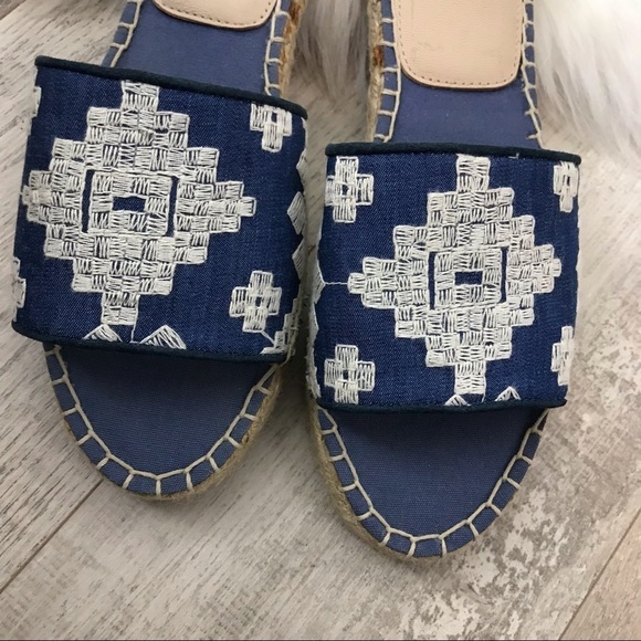 BOTKIER Blue Jenny Slide On Sandal Espadrille Size 9 - Picture 5 of 14